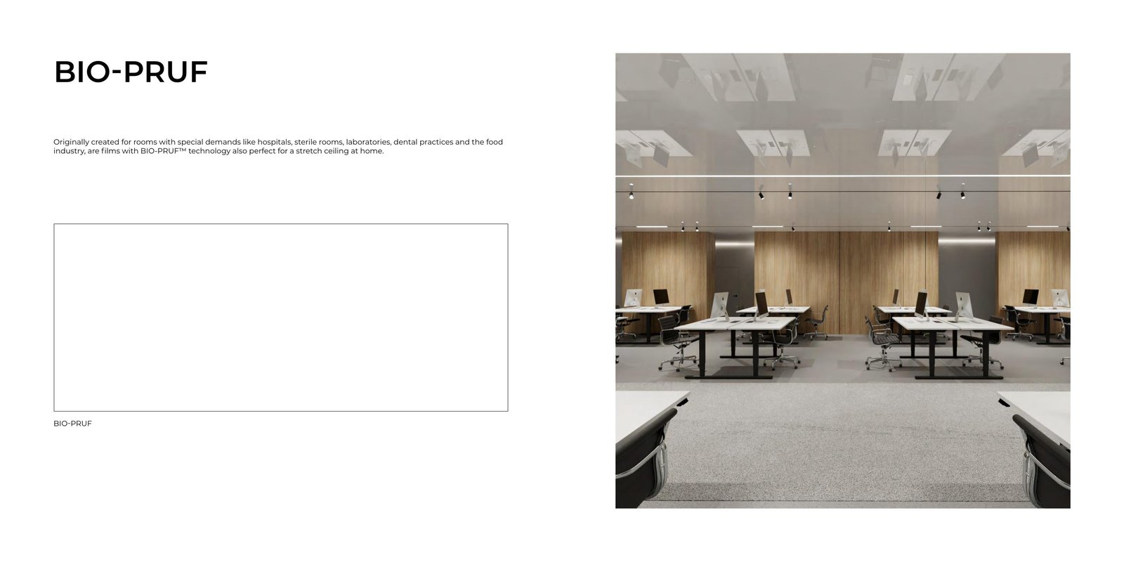 Bio-Pruf antimicrobial stretch ceiling film