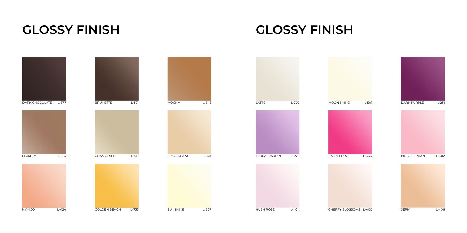 Glossy warm and cool tone stretch ceiling membrane