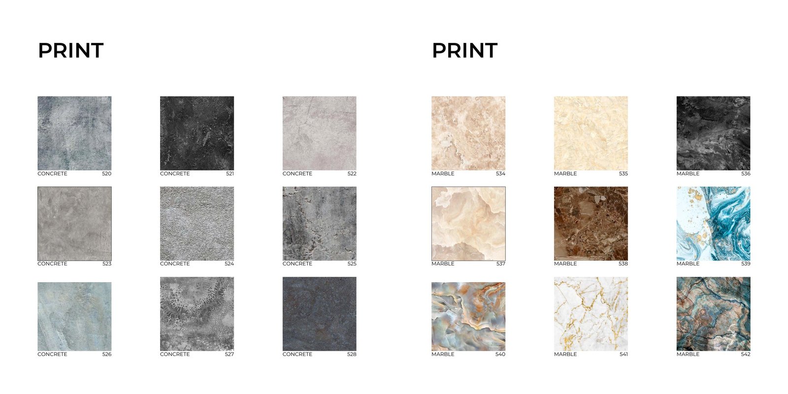 Printed marble and concrete stretch ceiling membrane